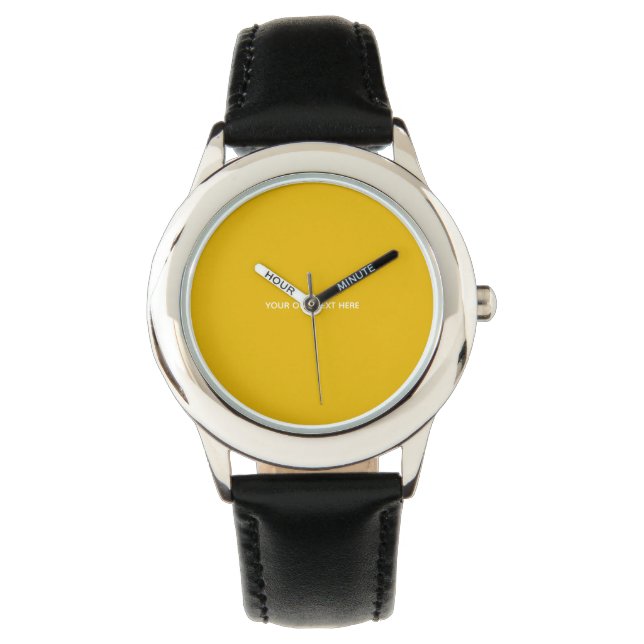 Skapa din egen gula anpassade design armbandsur (Framsida)
