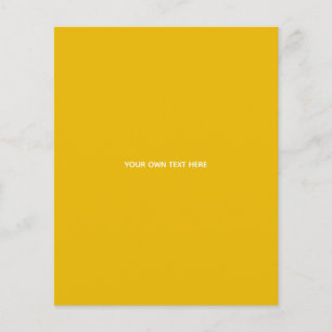 Skapa din egen gula anpassade design flygblad