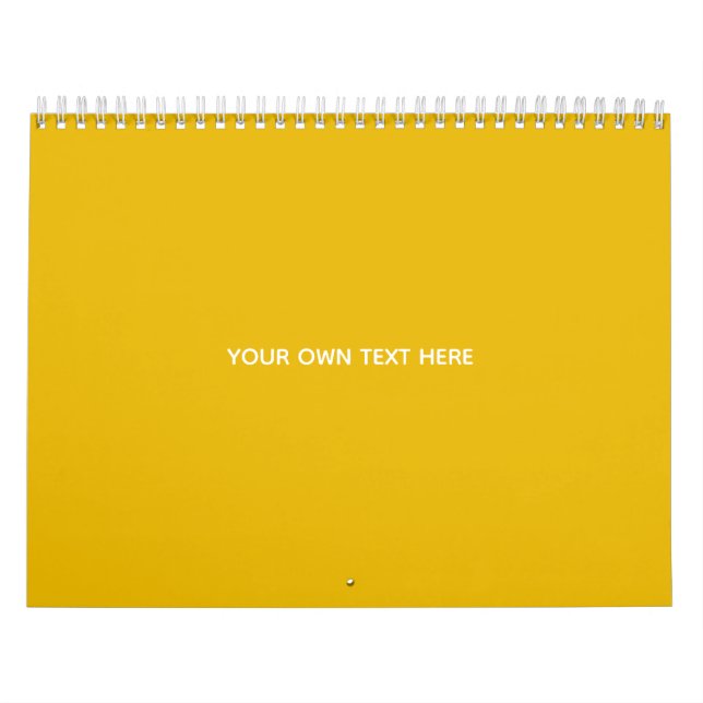 Skapa din egen gula anpassade design kalender (Omslag)