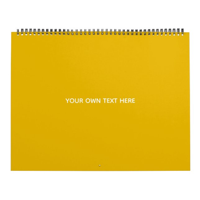 Skapa din egen gula anpassade design kalender (Omslag)