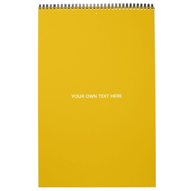 Skapa din egen gula anpassade design kalender (Omslag)