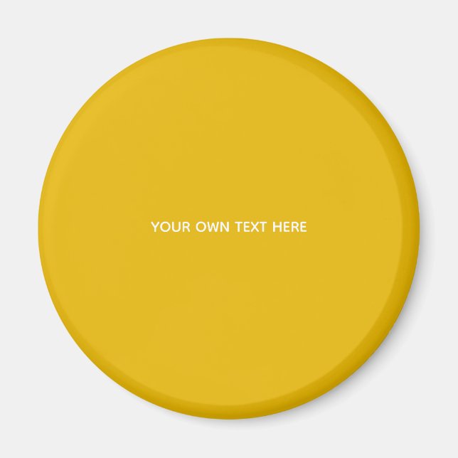 Skapa din egen gula anpassade design magnet (Framsidan)