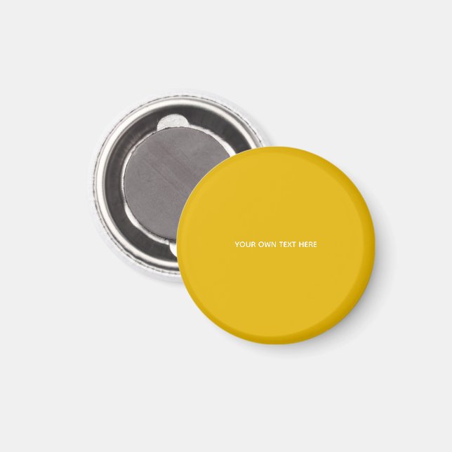 Skapa din egen gula anpassade design magnet (Front/Back)