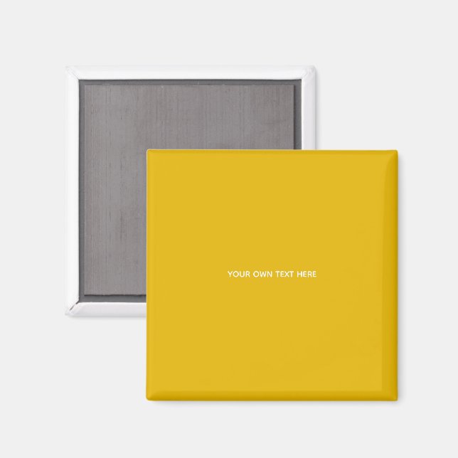Skapa din egen gula anpassade design magnet (Front/Back)