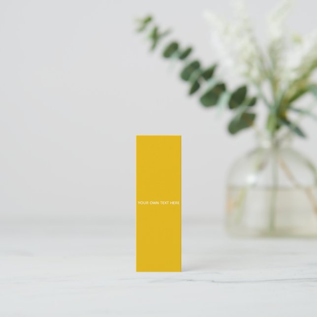 Skapa din egen gula anpassade design mini visitkort (Stående Fram)