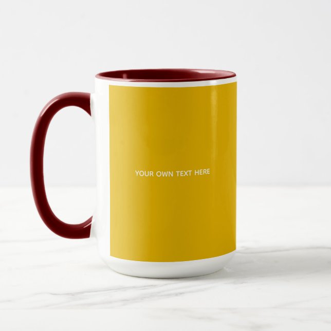 Skapa din egen gula anpassade design mugg (Vänster)