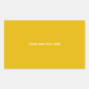 Skapa din egen gula anpassade design rektangulärt klistermärke
