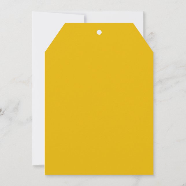 Skapa din egen gula anpassade design tack kort (Baksida)