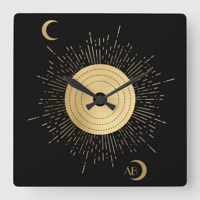Skapa din egen Guld-arkan Sol Tarot Fyrkantig Klocka (Framsida)