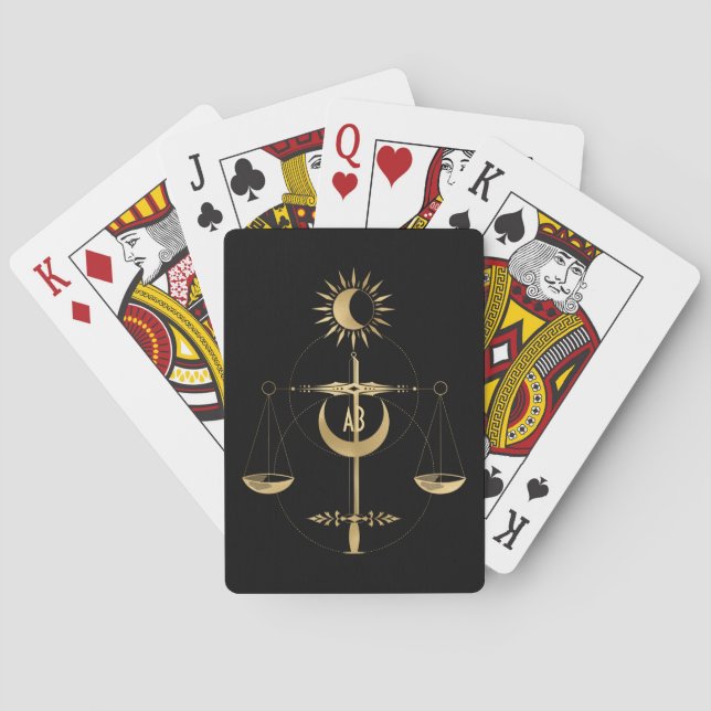 Skapa din egen Guld-arkanerdomare Tarot Casinokort (Baksidan)