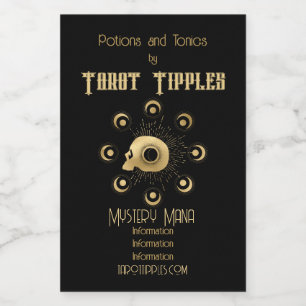 Skapa din egen Guld-arkanstyrka Tarot Vinetikett