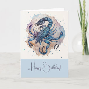 Skapa din egen Guld & Blue Mystical Scorpio Helgkort