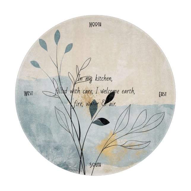 Skapa Din Egen Guldblå Gryning Blommig Minimalisti (Framsidan)