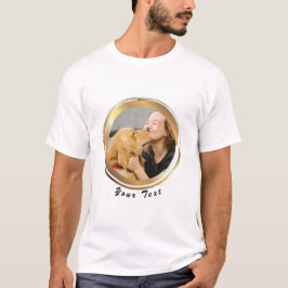 Skapa din egen gyllene cirkel hundfoto t shirt