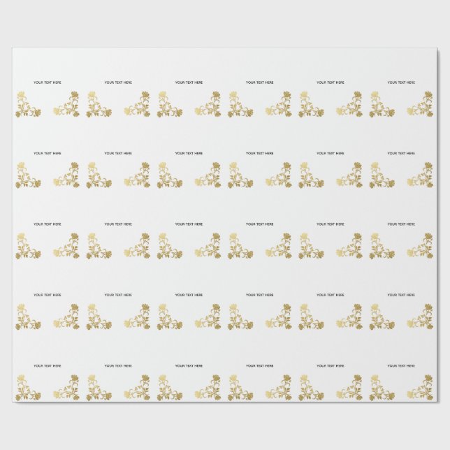 Skapa din egen gyllene elegans presentpapper (Platt)