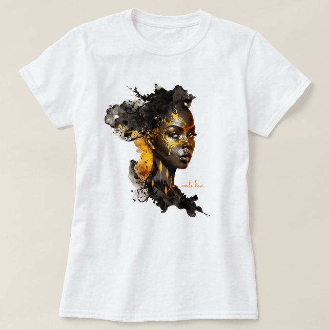 Skapa din egen gyllene gudinna t shirt (Design framsida)