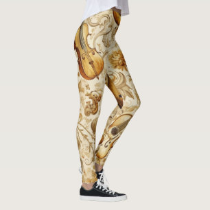 Skapa din egen gyllene musikinstrumentcollage leggings