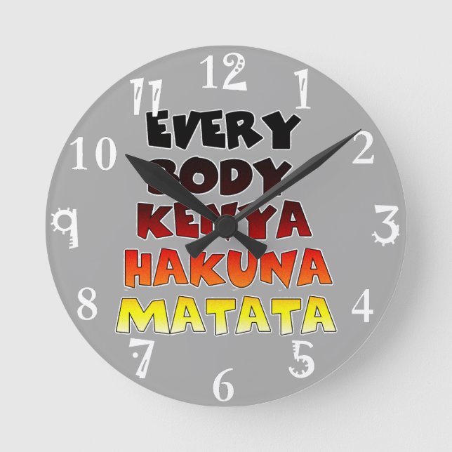 Skapa din egen Hakuna Matata Rund Klocka (Framsida)