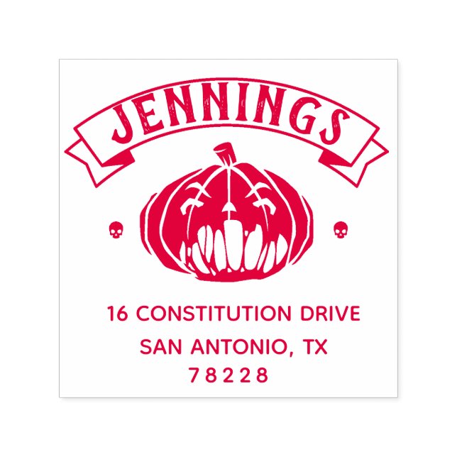 Skapa din egen Halloween-Returadress Självfärgande Stämpel (Design)