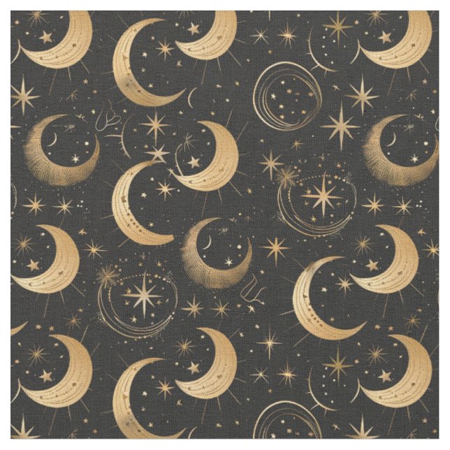 Skapa din egen halvmåne Måne Celestial Tyg (Närbild)