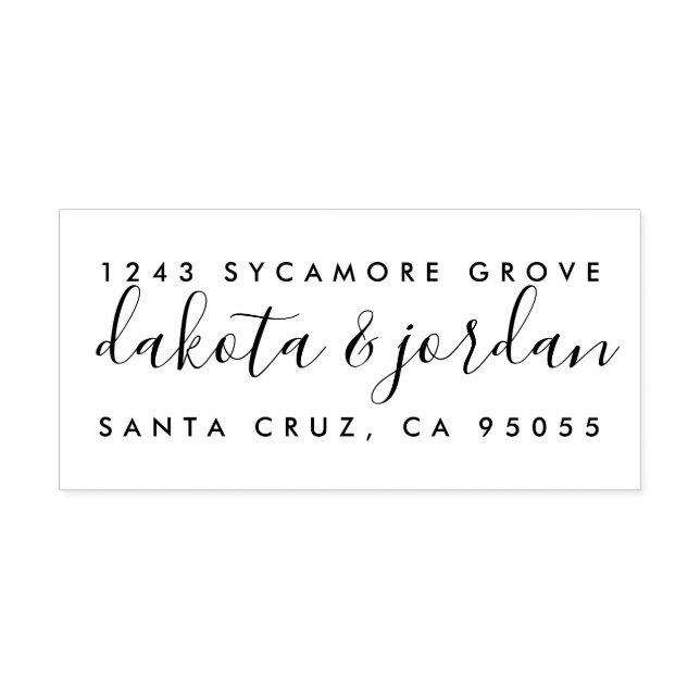 Skapa din egen Hand plockade-skriptReturadress Stämpel (Tryck)