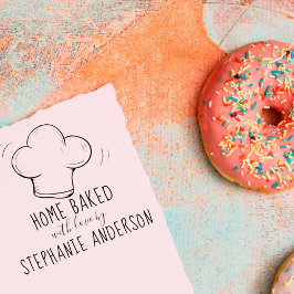 Skapa din egen handdragna Chef's Hat Home Baked Stämpel