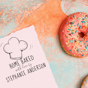 Skapa din egen handdragna Chef's Hat Home Baked Stämpel