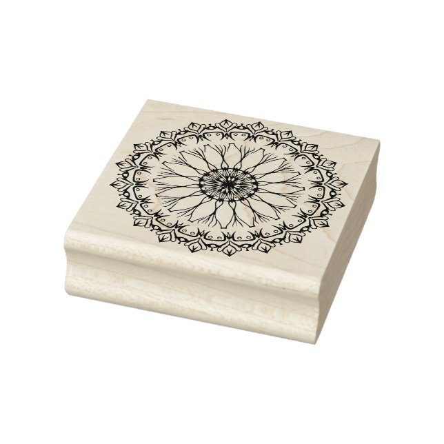 Skapa Din Egen Handritade Zinnia Mandala Stämpel (Stämpel)