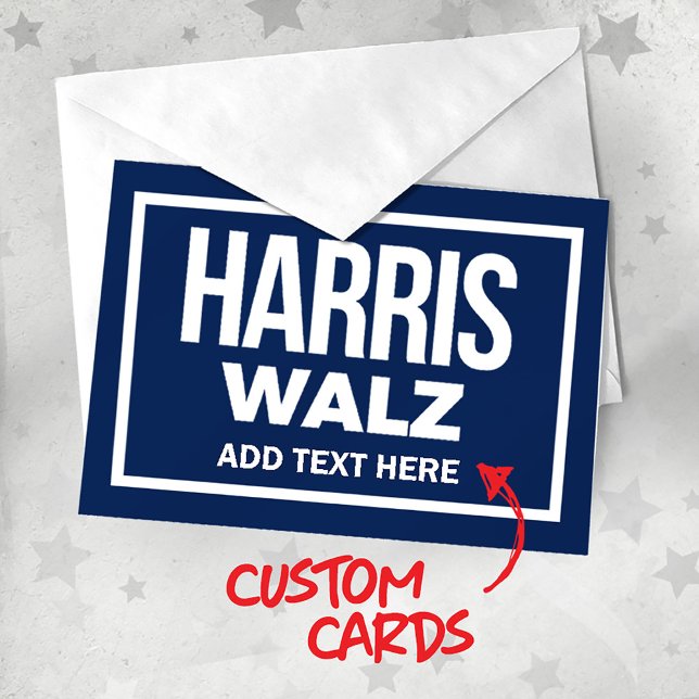 Skapa din egen Harris Walz 2024 Inbjudningar (Harris Walz Custom Campaign Cards, Gifts and Apparel. Add your own text or slogan!)