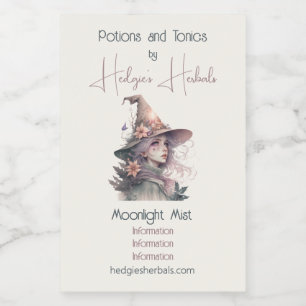 Skapa din egen hedge Witch Vinetikett