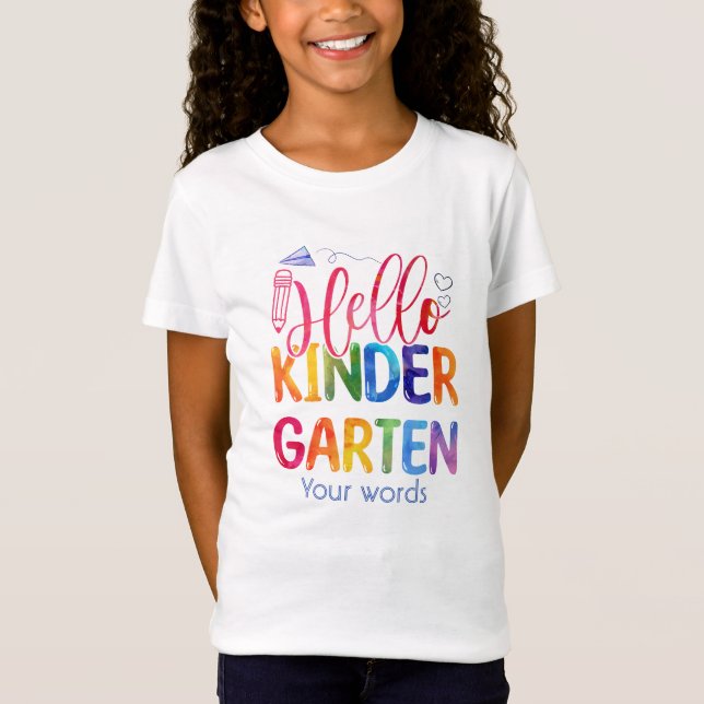 Skapa din egen Hej Kindergarten T Shirt (Framsida)