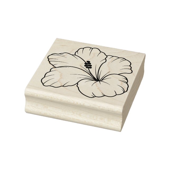 Skapa Din Egen Hibiskusblomma Blommande Blomma Stämpel (Stämpel)