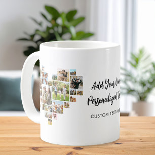 Skapa din egen Hjärtformade fotokollage Kaffemugg