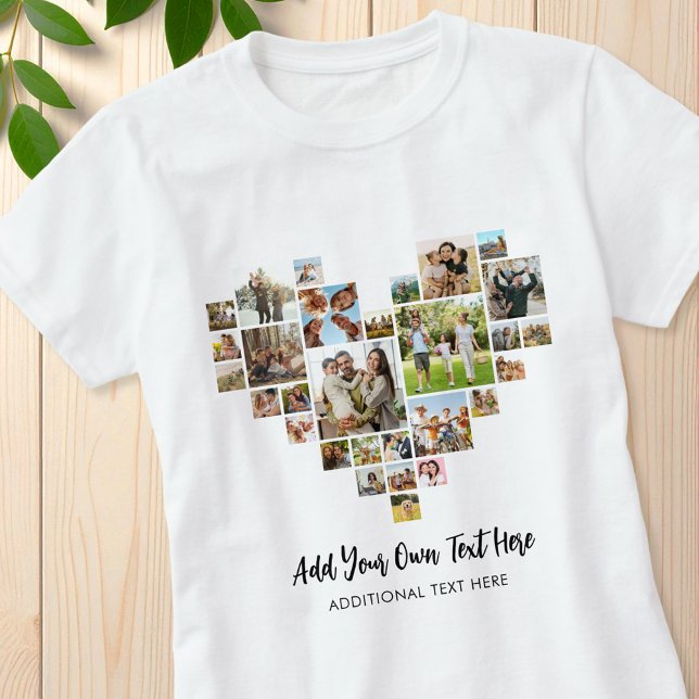 Skapa din egen Hjärtformade fotokollage T Shirt (Skapare uppladdad)