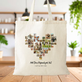 Skapa din egen Hjärtformade fotokollage Tygkasse