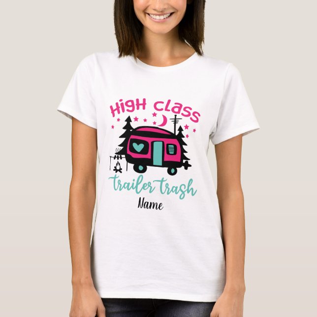 Skapa Din Egen Högklassig Husvagnssudd T Shirt (Framsida)