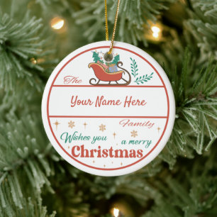 Skapa din egen högtalare Namn och jul Julgransprydnad Keramik