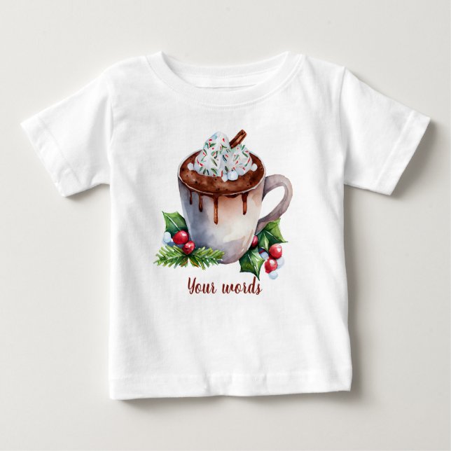 Skapa din egen högtids-hot chocolate t shirt (Framsida)