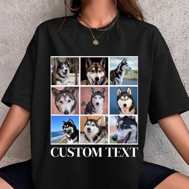 skapa din egen Hund Djur Foto Husdjur anpassad 90s T Shirt (Skapare uppladdad)