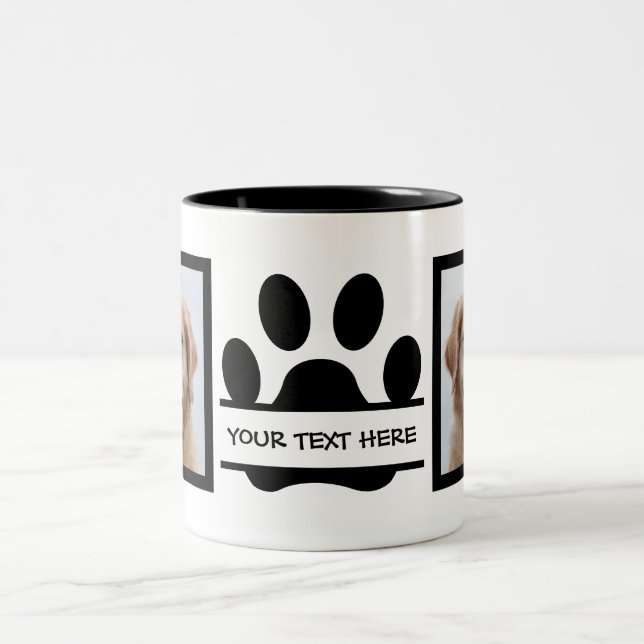 Skapa din egen Hund fotokopia Två-Tonad Mugg (Center)