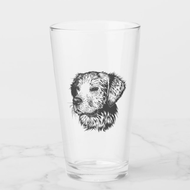 Skapa Din Egen Husdjurs Hund Anpassad Glaskopp (Framsida)