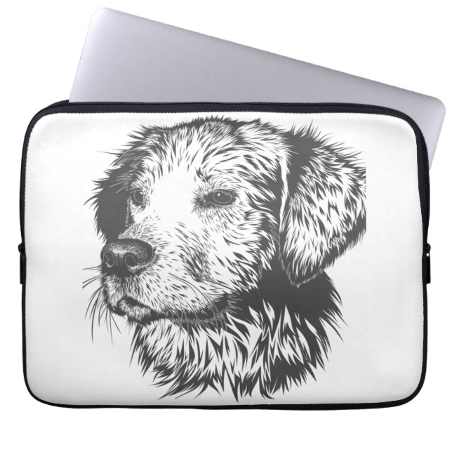 Skapa Din Egen Husdjurs Hund Anpassad Laptop Fodral (Framsidan)