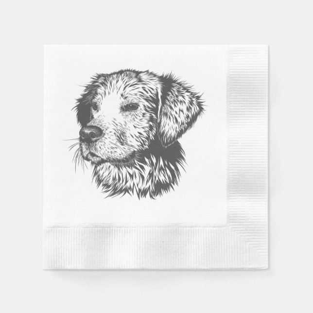 Skapa Din Egen Husdjurs Hund Anpassad Pappersservett (Framsidan)