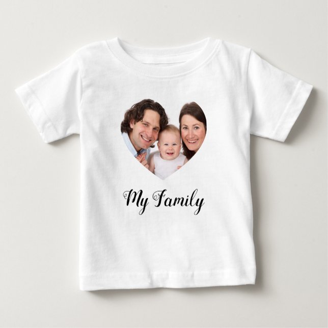 Skapa din egen i kärlek min familjs Alla hjärtans  T Shirt (Framsida)