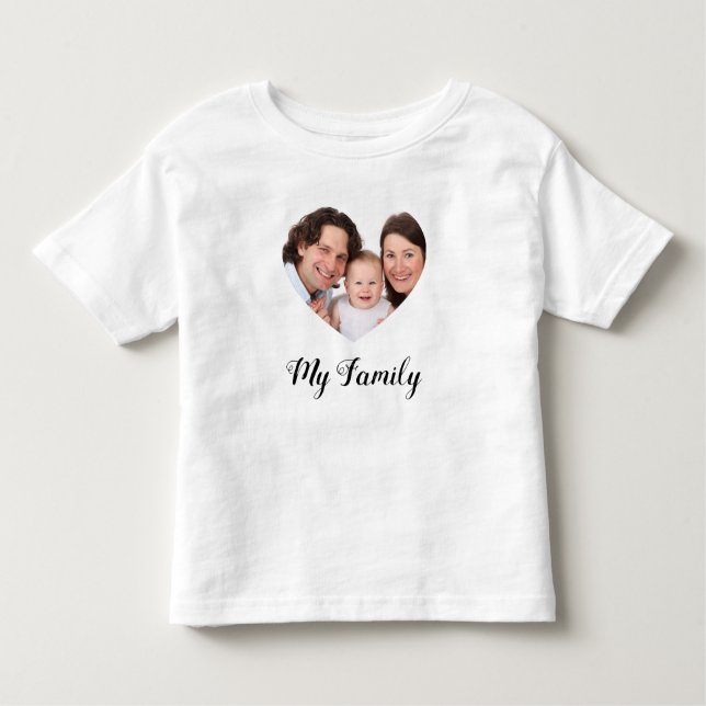 Skapa din egen i kärlek min familjs Alla hjärtans  T Shirt (Framsida)