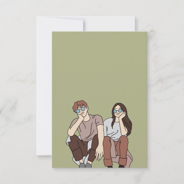 Skapa din egen inbjudan till 5-tums x 7-tums bröll (Framsida)