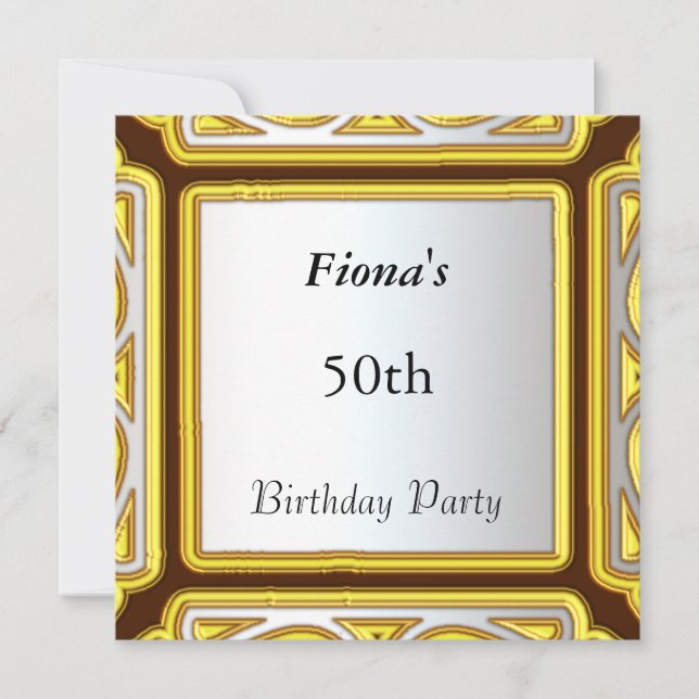 Skapa din egen inbjudan till Guld (Framsida)