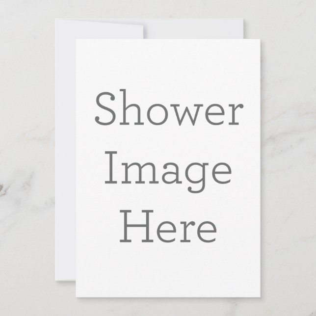 Platt inbjudan, Storlek: 12,7 x 17,8 cm, Papper: Signature matt, Hörn: Kvadrat, Kuvert: Vit, Tryckkvalitet: Standard (Framsida)