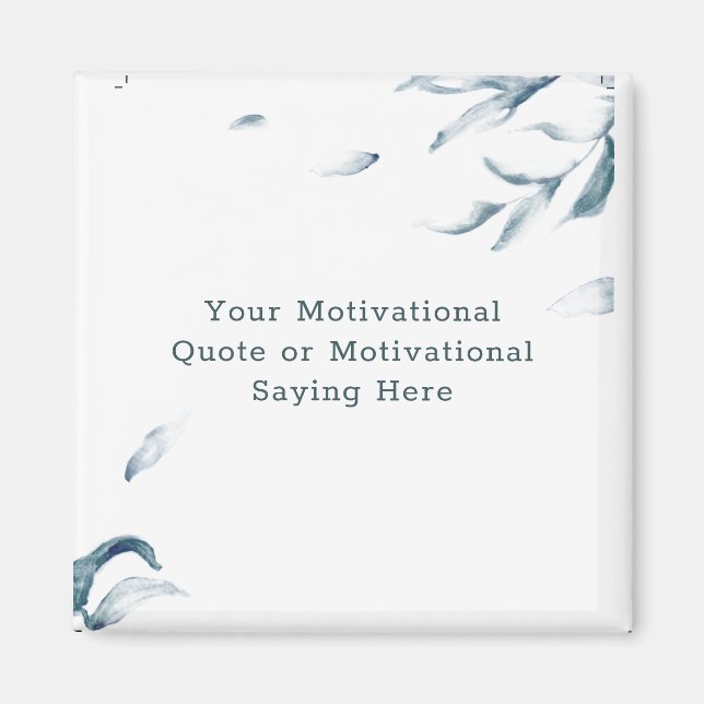 Skapa din egen inspirationsoffertblå blomma magnet (Framsidan)