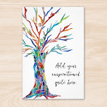 Skapa din egen inspirerande motivation citat fototryck<br><div class="desc">Den här unika poster har en färgstark mosaik-Livets träd-design. Lägg till det valda offerten eller meddelandet om du vill anpassa det. Klicka på Anpassa ytterligare om du vill ändra teckensnittet,  teckensnittet storlekt och teckensnittet färg. Original Mosaic © Michele Davies.</div>